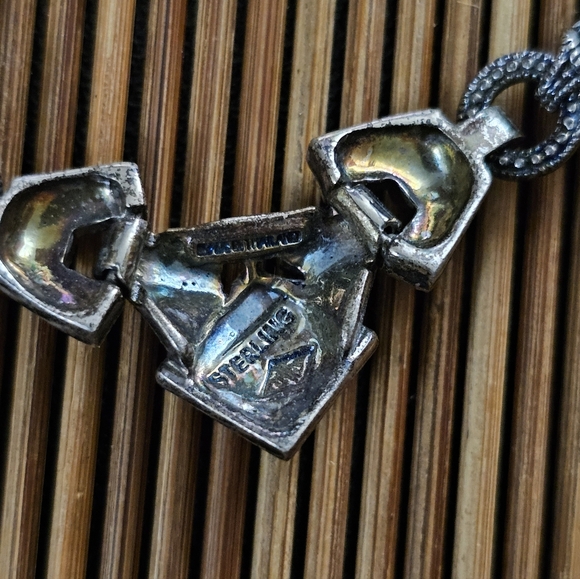 925 Silver Judith Jack Pearl,marcasite Necklace (Vintage) - Picture 11 of 15